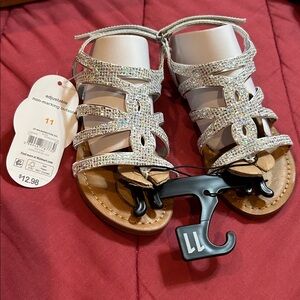 Silver Sparkle - Sz 11 Girls Sandals